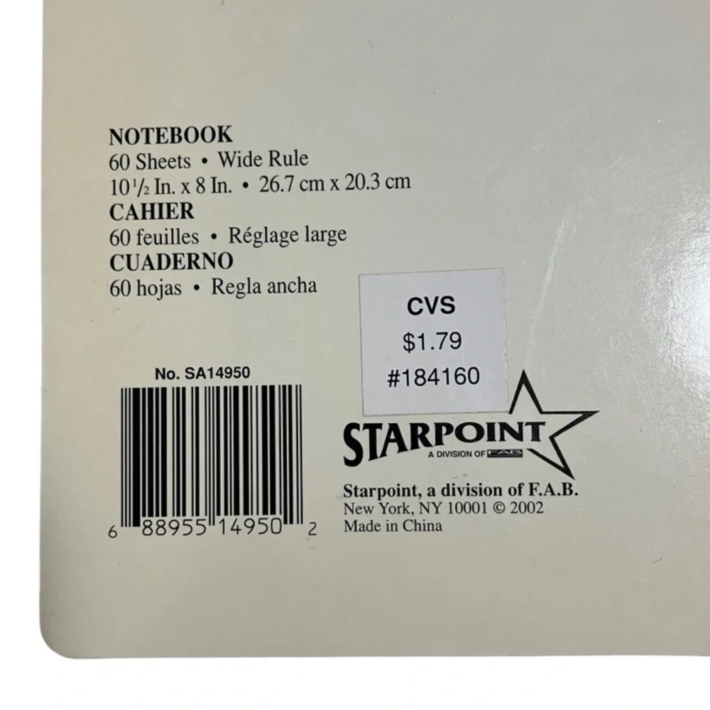Vintage Y2K Starpoint FAB Spiral Notebook Angel Dream Flower Graffiti Design